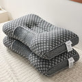 Purchase One And Receive Another at No Cost, Two Soft Woven Neck Massage Pillows for Couples - Featuring Adjustable Ergonomic, High-Quality Pillow Core, And a Removable Pillowcase for Enhanced Sleeping Comfort.