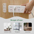 Power Strip Holder Self-Adhesive Desktop Socket Fixer Adhesive Punch-Free Socket Holder Cable Management Desktop Socket Fixer