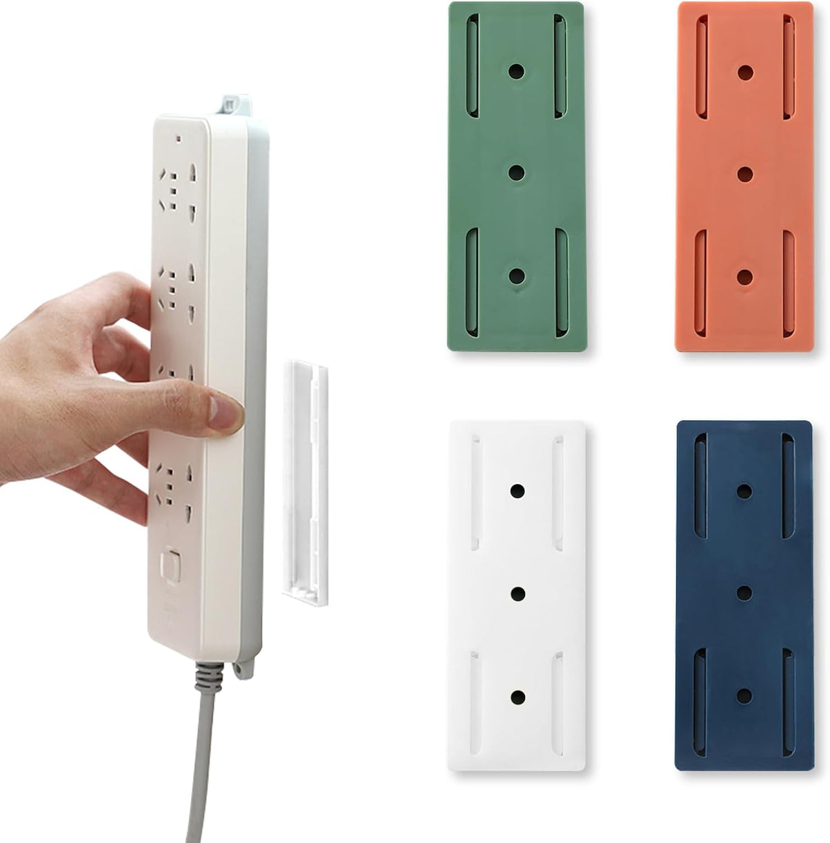 Power Strip Holder Self-Adhesive Desktop Socket Fixer Adhesive Punch-Free Socket Holder Cable Management Desktop Socket Fixer