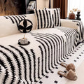 Modern Minimalist Couch Pad Plush Fabric Smooth Skin Friendly Cushion Anti Slip Wear Resistan Cat Scratch Resistant Sofa Cover