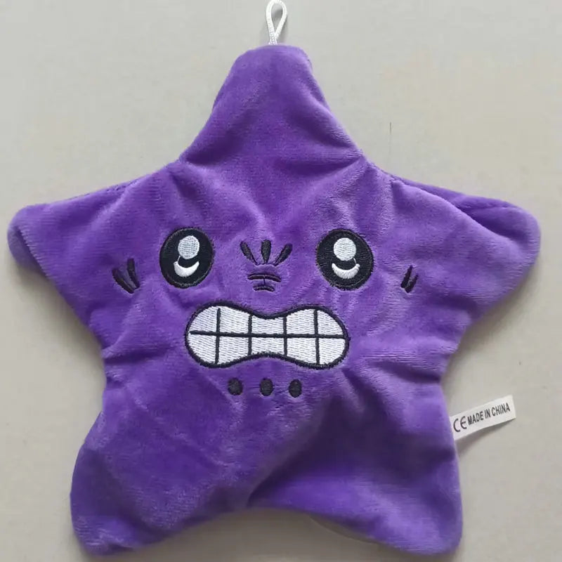 22cm Angry Mobile Jumping Star Decompression Plush Toy Backpack Doll Pentagonal Emoji Star Plush Soft Kawaii Children Fun Gift