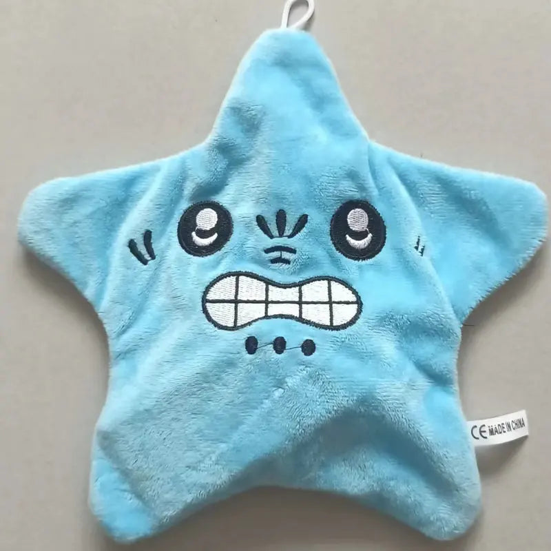 22cm Angry Mobile Jumping Star Decompression Plush Toy Backpack Doll Pentagonal Emoji Star Plush Soft Kawaii Children Fun Gift
