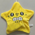 22cm Angry Mobile Jumping Star Decompression Plush Toy Backpack Doll Pentagonal Emoji Star Plush Soft Kawaii Children Fun Gift