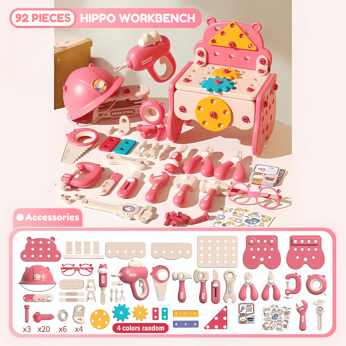Hippo All - in - one Tool Hub DIY Montessori Tool Box Set - DIYative™
